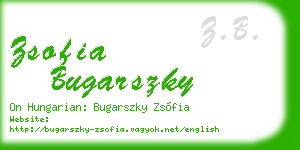 zsofia bugarszky business card